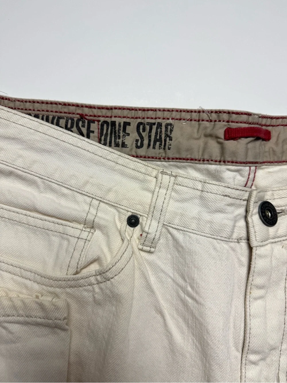 Converse One Star Men's Cream Vintage Straight-Leg denim Jeans